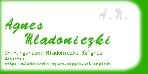 agnes mladoniczki business card